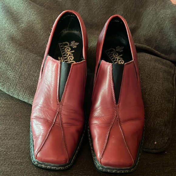 RIEKER ANTISTRESS RED LEATHER SHOES Size 40 US - Picture 5 of 8